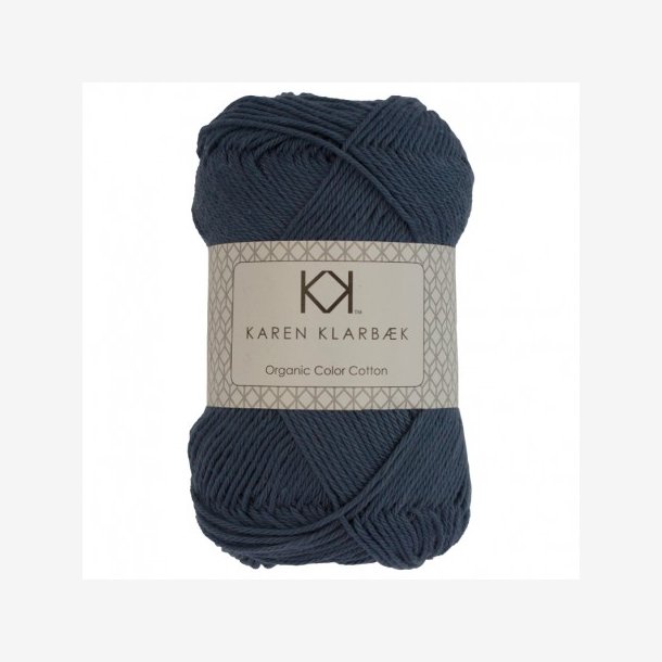 kologisk bomuldsgarn 8/4, Jeans Blue. 50g