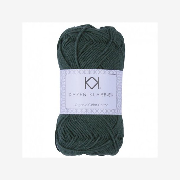 kologisk bomuldsgarn 8/4, Pine Green, 50g