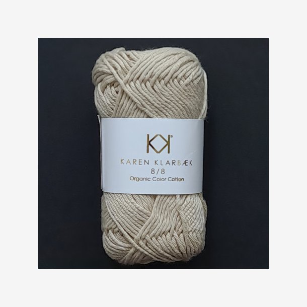 kologisk bomuldsgarn 8/8. Warm nature White. 50g