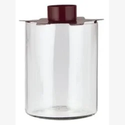 Glasholder med stage til fyrfadslys, stjerneformet, rd