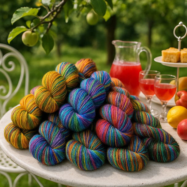 Uneek Fingering hndfarvet garn