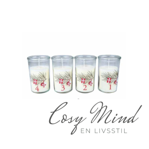 Adventslys i glas. 