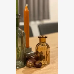 Glas vase 10x6 cm. Gylden