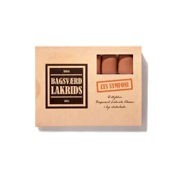 Bagsvrd Lakrids - Lys Symfoni. lakridskaramel overtrukket med mlkechokolade i ske