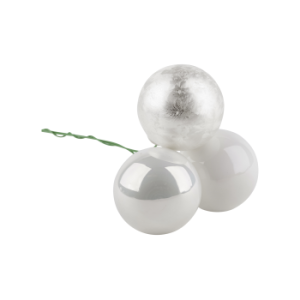 Glaskugler 30 mm. hvid. St af 3 stk.