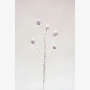 Kunstig valmue kapsel. Rosa. H78cm. 5 grene