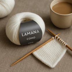 Como farve Wool White. 25g.