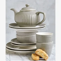 Frokost tallerken, Plate Alice warm gray
