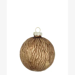 Julekugle, glas, Mozy brown, fra GreenGate