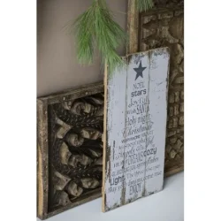 Juleskilt med juletekst, hvid