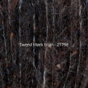 Tweed m&oslash;rk brun - 21798