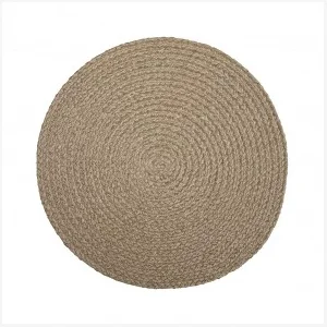 Dkkeserviet i jute, hrfarvet.