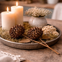 Dekorationsblomst med stilk i jern � rust