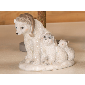 Isbjrnemor med to unger. 2 ass