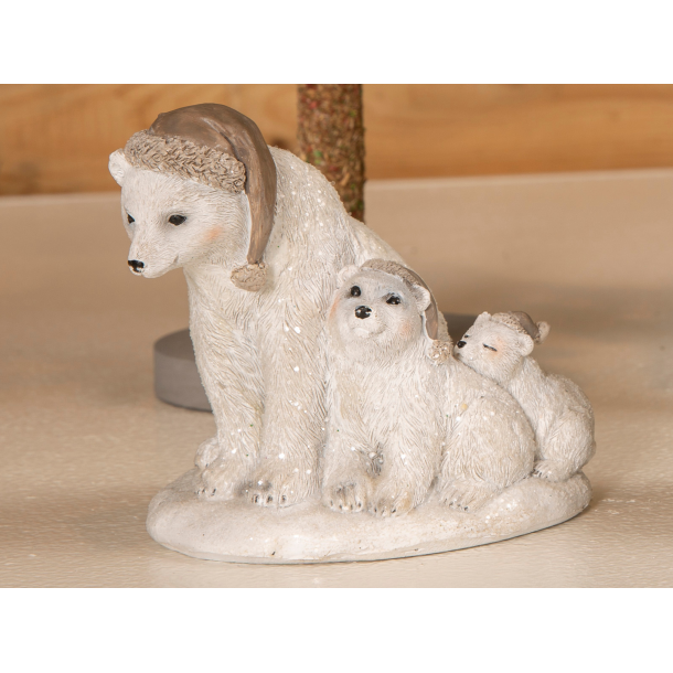 Isbjrnemor med to unger. 2 ass