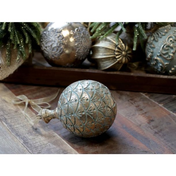 Kugle til ophng, H14,5/10 cm antique verte