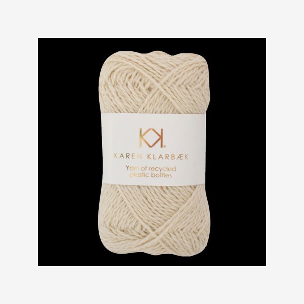 Recycled Bottle Yarn, Nature White. 50g