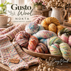 Gusto Wool Nokta – h�ndfarvet str�mpegarn med merino. 100g