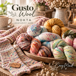 Gusto Wool Nokta – h�ndfarvet str�mpegarn med merino. 100g