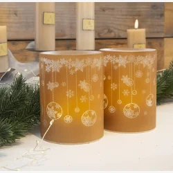 Hurricane med motiv og LED, Sand