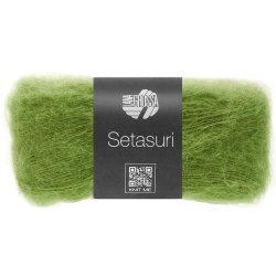 Setasuri let og luksuri�st lacegarn fra Lana Grossa. 25g