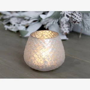 Chic Antique Fyrfadsstage, Antique hvid. H 6,5 cm