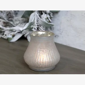 Chic Antique Fyrfadsstage, Antique hvid. H 10 cm